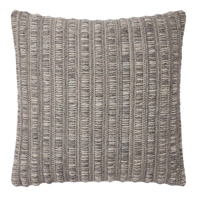 Amber Lewis x Loloi Kit Grey / Natural 22'' x 22'' Cover with Down Pillow For Sale