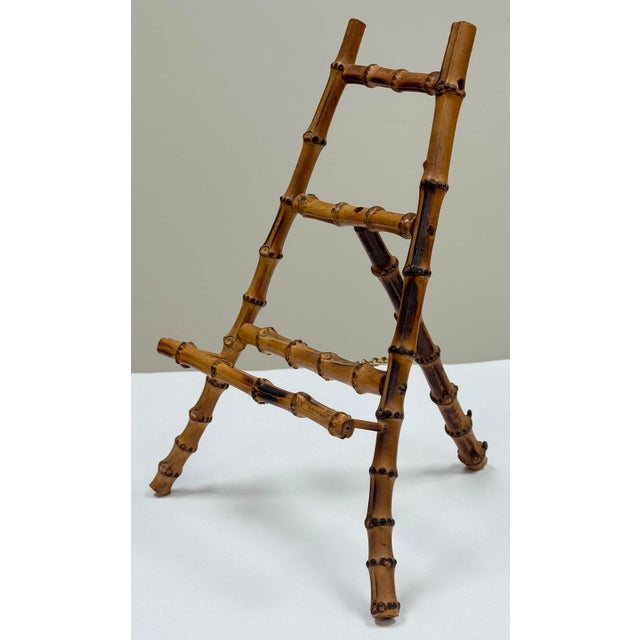 Large Vintage Faux Bamboo Table Easel For Sale - Image 4 of 7