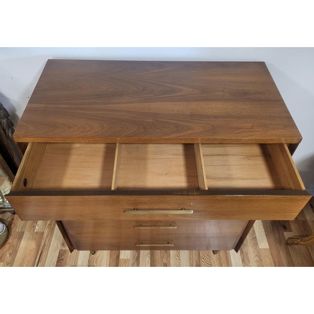 Vintage American Mid-Century Modern Commode Tall Chest by John Stuart For Sale - Image 11 of 14