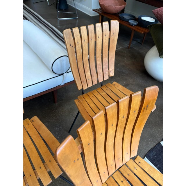 Tan 1950s Vintage Chairs in Style of Arthur Umanoff - Set of 6 For Sale - Image 8 of 11