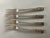 Vintage set of 4 silver plated dinner Forks 7.5"L , Maker mark reads " Community Plate" in Coronation Pattern. Excellent
