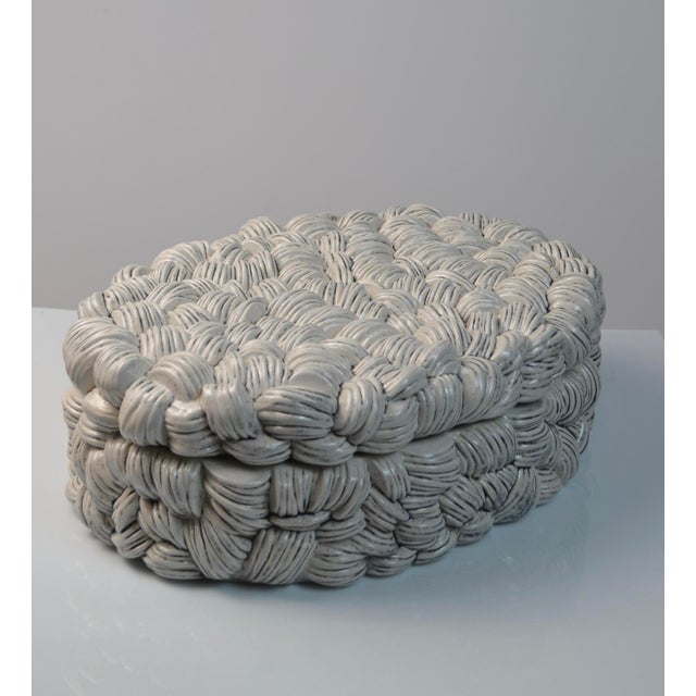 Textured Ceramic Decorative Box from Arteriors, 2010s For Sale - Image 9 of 16
