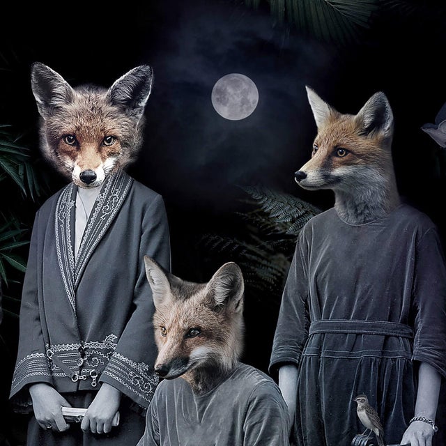 Surrealism Never forget the Forest - Foxes by Marcin and Kate Owczarek | Digital Art of people with fox heads For Sale - Image 3 of 5