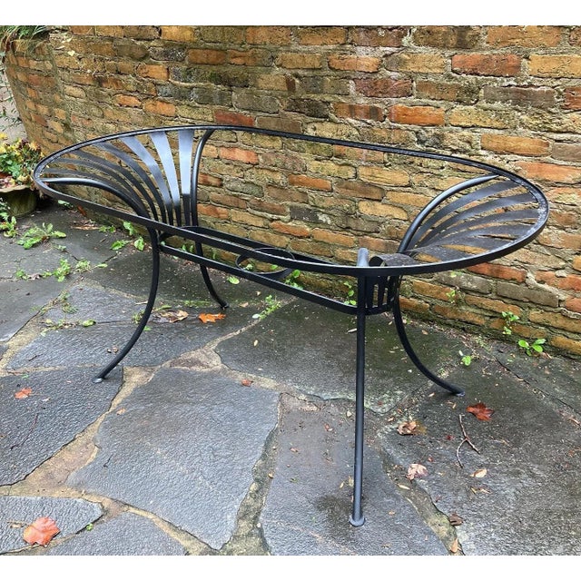 Mediterranean Francois Carre Garden Dining Table Base Restored For Sale - Image 3 of 7