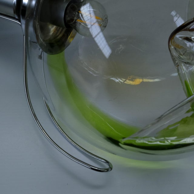 Pendant Lamp in Steel and Murano Glass For Sale - Image 10 of 18