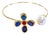 Bochic "Jungle" Vintage Ruby & Opal and South Sea Pearl Bangle 18K Gold & Silver For Sale