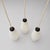 Vintage Pendant Lamp in Matte White Glass with Black Shade, Set of 3 For Sale - Image 4 of 6