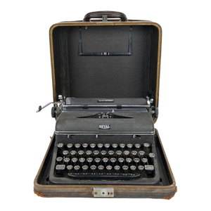 Vintage 1949 Royal Quiet Deluxe Portable Typewriter Original Case Mid-Century
