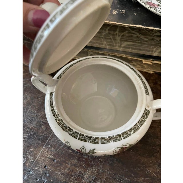 Pink Mid 19th Century Johnson Brothers England Indian Tree Tea Set - 5pcs For Sale - Image 8 of 10