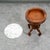 Mid Century Modern End Table Side Round Stone Pedestal Mahogany Marble Vintage Nm For Sale - Image 4 of 11