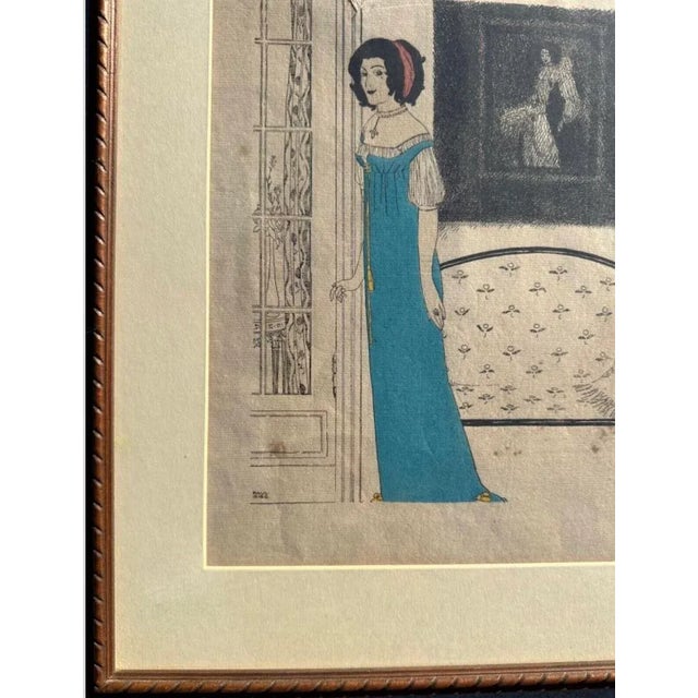 Paul Iribe "Les Robes De Paul Poiret Racontées Par Paul Iribe" Original Stencil Art Circa 1908 With Watermark For Sale - Image 12 of 14