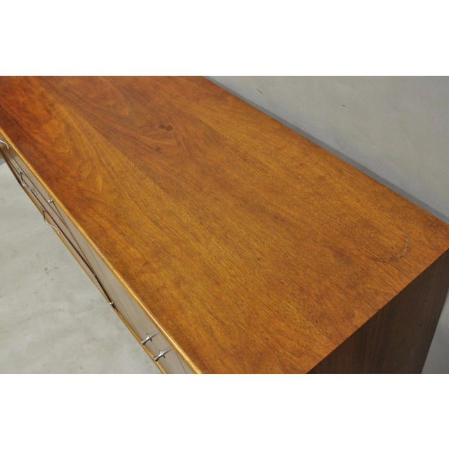 Vintage Lane Acclaim Mid Century Modern Walnut Dovetail Buffet Credenza Cabinet For Sale - Image 10 of 18