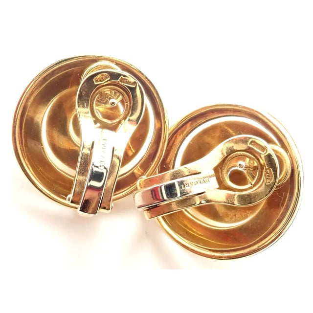 Vintage BULGARI BULGARI 18k Yellow Gold Swirl Earrings For Sale - Image 9 of 9