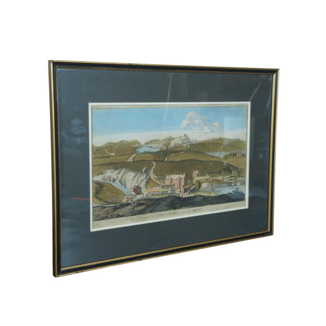 Expressionism Antique 1693 John Slezer Prospect of Edinburg Dean Landscape Engraving, Framed For Sale - Image 3 of 12