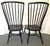 American Vintage High Swept Back Windsor Birdcage Chairs in Ebony Finish- A Pair For Sale - Image 3 of 18