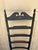 Pair of Antique Black Painted Shaker Ladder Back Chairs With Rush Seats For Sale - Image 9 of 18