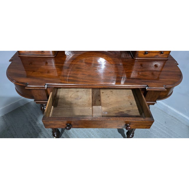 Brown Victorian Mahogany Dressing Table, 1880 For Sale - Image 8 of 11