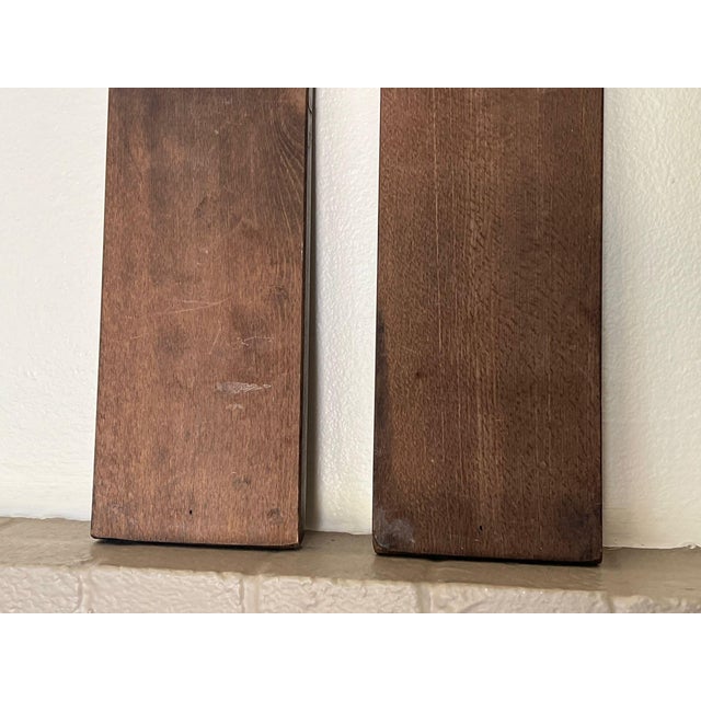 Wood 1970s Hand Carved Wooden Folk Art Traditional Cookie Board. Set of 2 For Sale - Image 7 of 9