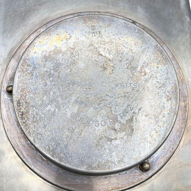 1940s Styles Mid-Century Modern Silverplate Electric Warming Chafing Dish W/ Floral & Scroll Design by Towle For Sale - Image 16 of 16