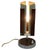 Midcentury modern table lamp made by the Ducth comapny Phillips. Ca. 1950’s. made from a chrome base with wood fineer that...