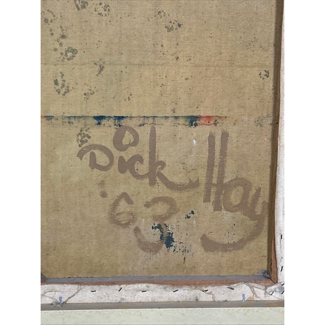 Black Richard "Dick" Hay 1942-2020 Indiana Heavy Impasto Oil Canvas MCM Still Life 1963 For Sale - Image 8 of 8