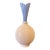 Mid-Century Modern Art Deco Style Ceramic Bulb Vase – Ivory & Powder Blue For Sale