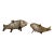 Vintage Mid-Century Modern Brass Koi Fish Figurine Set For Sale