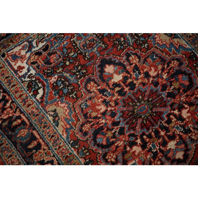 Vintage Fine Heriz Square Rug - 3'3" X 3'11" For Sale - Image 9 of 10