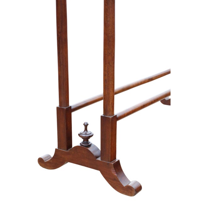 Antique Victorian Mahogany Towel Rail Stand, 1870 For Sale - Image 4 of 6