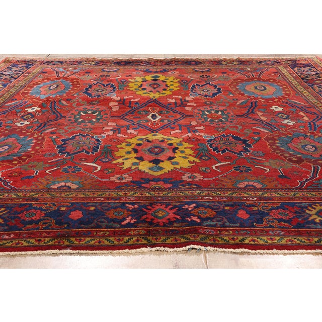 Late 19th Century Persian Mahal Rug, 09'05 X 10'09 For Sale - Image 9 of 10