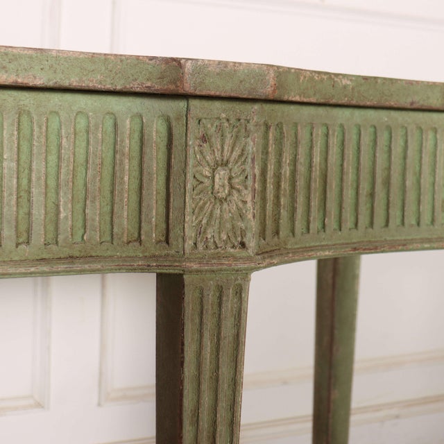 Green English Painted Console Table, 18th Century For Sale - Image 8 of 13