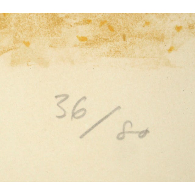 "Grusgrav", Mid Century Modern Danish Color-Field Abstract in Yellow, 36/80 by Frede Christoffersen For Sale In Monterey, CA - Image 6 of 9