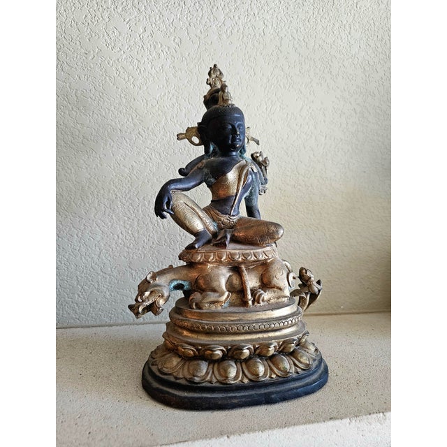 19th Century Nepalese Bronze Lokeshvara (Padmapani) on Chimera For Sale - Image 12 of 12