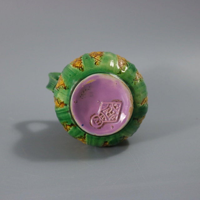 Ceramic George Jones Majolica Pineapple Form Milk Jug For Sale - Image 7 of 8