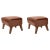 Set of Brown Leather and Smoked Oak My Own Chair Footstools by Lassen For Sale - Image 6 of 6
