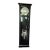 Contemporary Howard Miller "Urban" Series Grandfather Clock in Black/Espresso With Brushed Nickel Accents For Sale