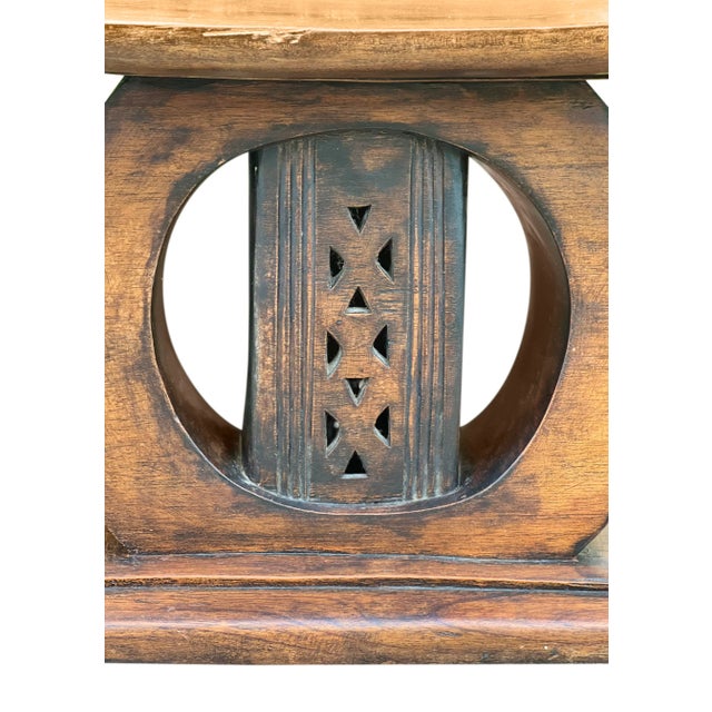 Brown Mid 20th Century Vintage Hand-Carved Ashanti Stool For Sale - Image 8 of 13