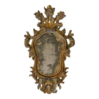 17th Century English Rococo Double Branch Candle Holder Wall Mirror For Sale