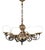 White Brass Chandelier, 1970s For Sale