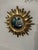 Vintage Mid Century Modern Gilded 12.5" Sunburst Wall Accent Mirror For Sale - Image 16 of 17