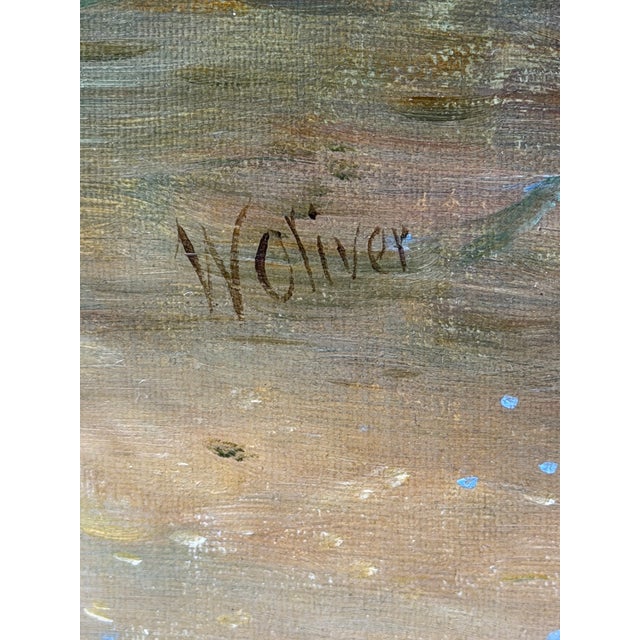 19th Century Oil Portrait of an Elegant Victorian Lady With Red Parasol, Signed by William Oliver (1823–1901) Gilt Framed For Sale - Image 14 of 18