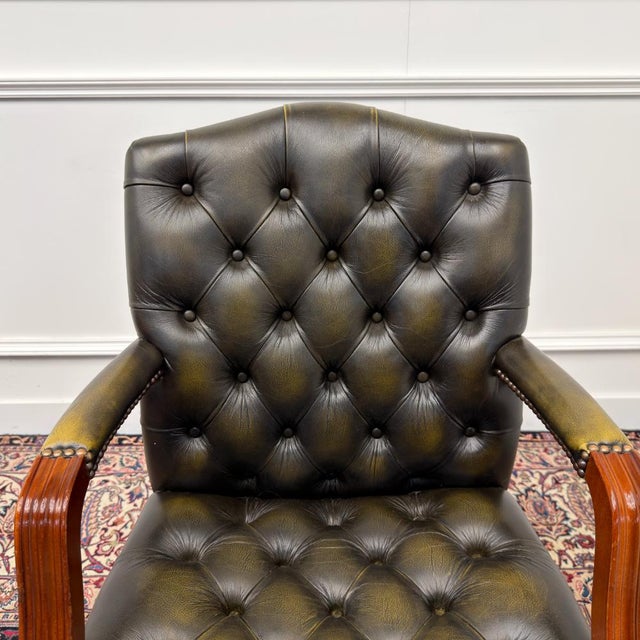 English Office Chair from Wade Chesterfield For Sale - Image 5 of 8