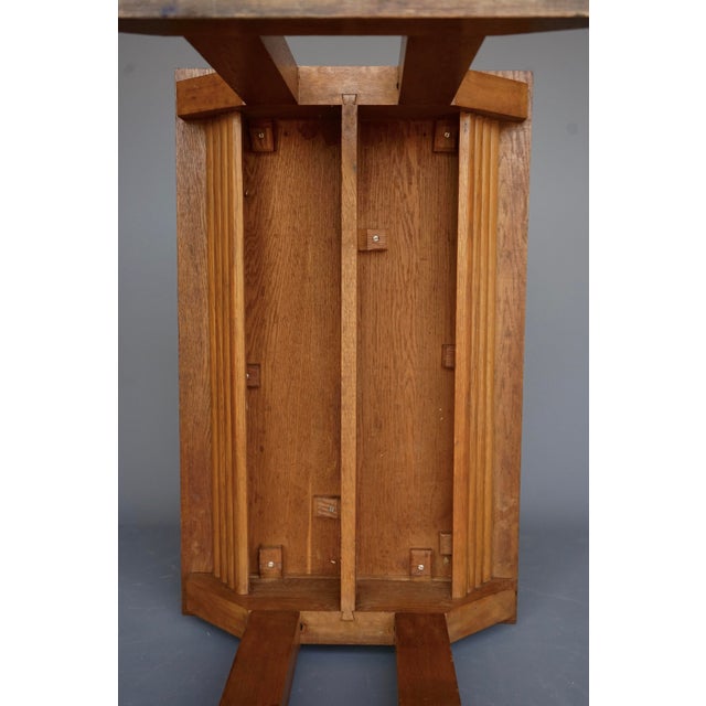 1940s Art Deco Modernist Oak Side Table, 1930s For Sale - Image 5 of 13