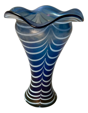 Vintage Mermaid Swirl Vase in Glass, 1970s