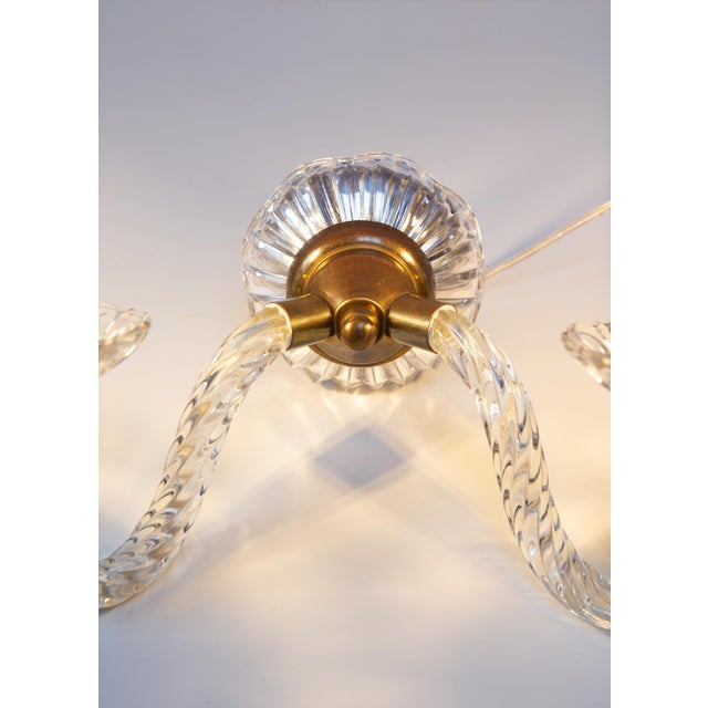 French Wall Sconce in Crystal and Brass, 1950s For Sale - Image 4 of 7