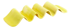 Large Yellow Wavy Plate by Laura Rubio Bañón