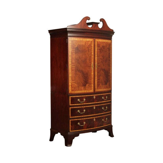 Hickory White American Masterpiece Collection Mahogany Inlaid Armoire For Sale - Image 13 of 13