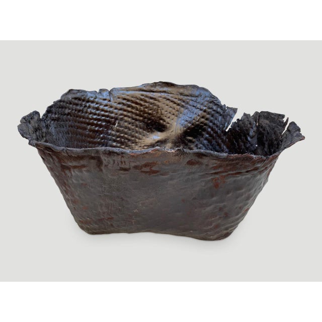 Animal Skin Polished Buffalo Hide Container For Sale - Image 7 of 18