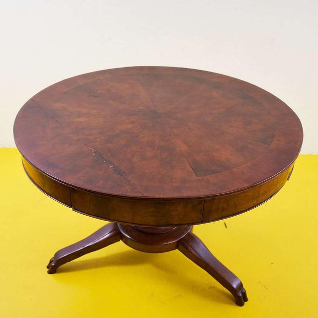 Round Table with Four Drawers For Sale - Image 5 of 12