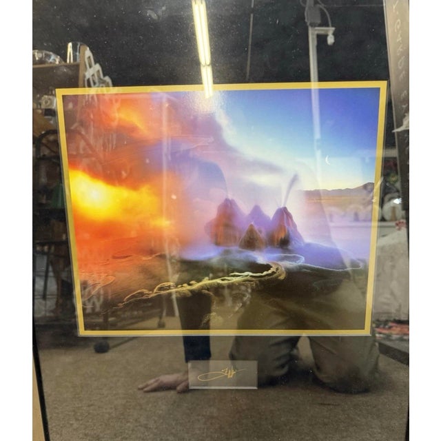 1980s Michael Fatali Cibrachrome Rising Spirit Signed Framed For Sale - Image 4 of 6